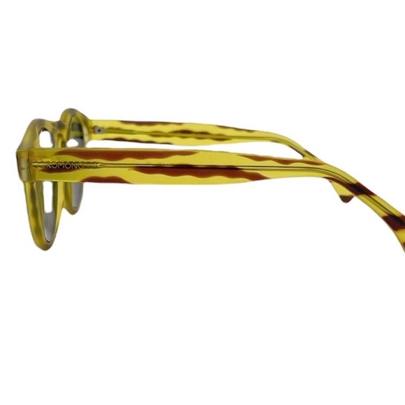 Komono Yellow Brown Animal Print Sunglasses NEW NWT Clement Safari - Picture 6 of 11